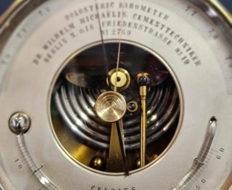 Skeletonised Marine Barometer with Thermometer - Image 6
