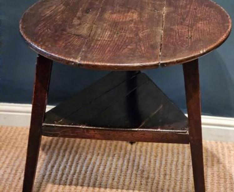 George III Oak Cricket Table - Image 1