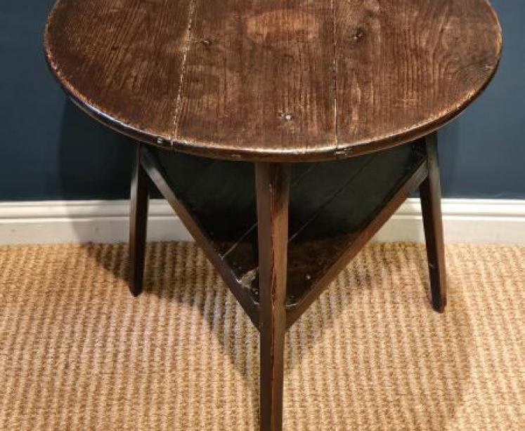 George III Oak Cricket Table - Image 5