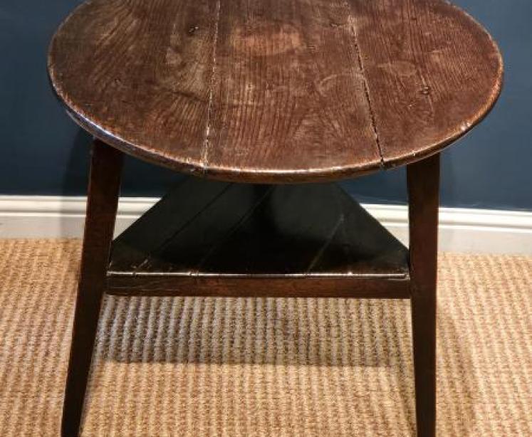 George III Oak Cricket Table - Image 6