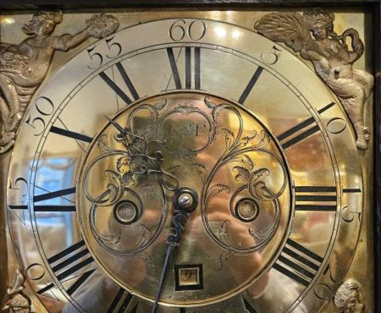 Small Proportion George II Oak Longcase Clock - Image 3