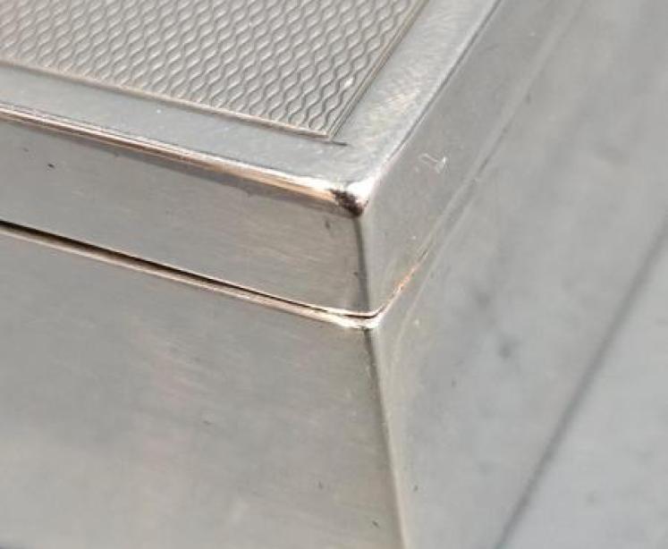 Silver Card Box with Rising Card Tray - Image 4