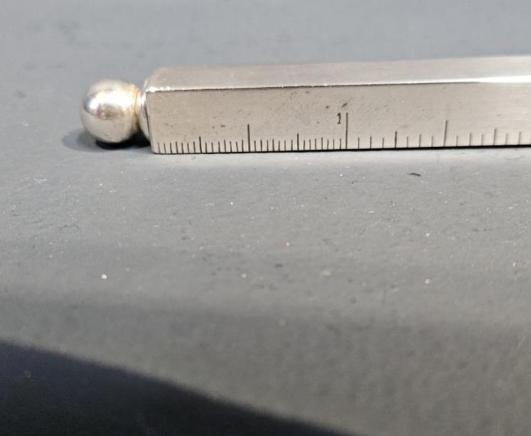 Unusual William IV Silver Ruler Pen and Pencil Combination - Image 4