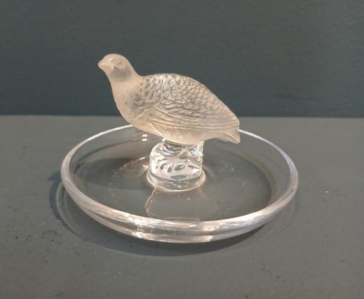 Lalique Opalescent Bird Ring Tray - Image 1