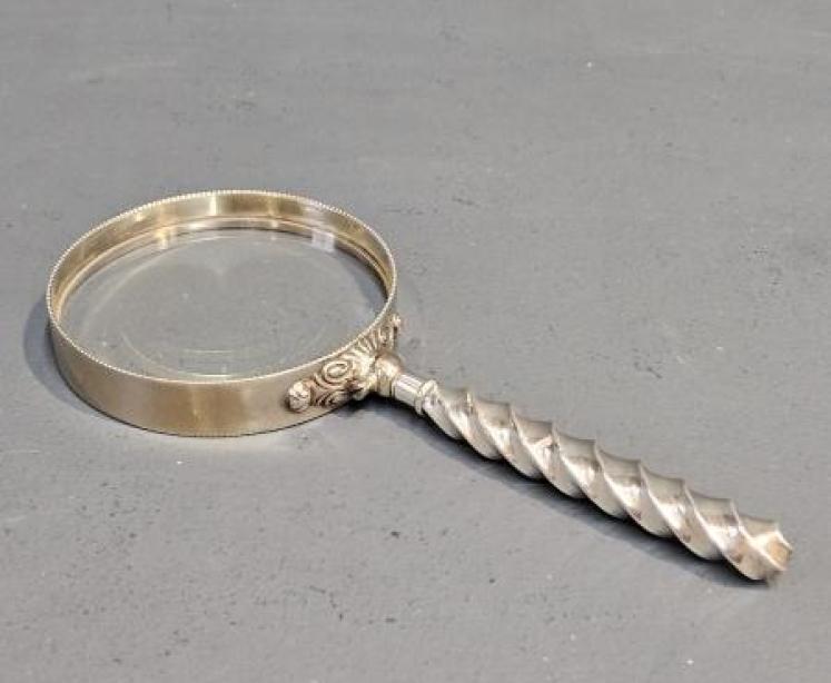 Victorian Silver Magnifying Glass  - Image 1