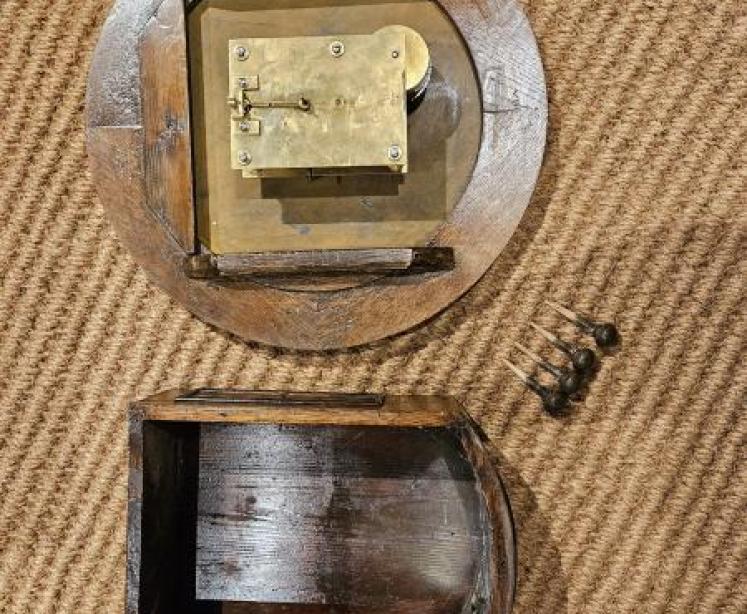 Victorian Oak Cased Single Fusee Dial Clock - Image 5