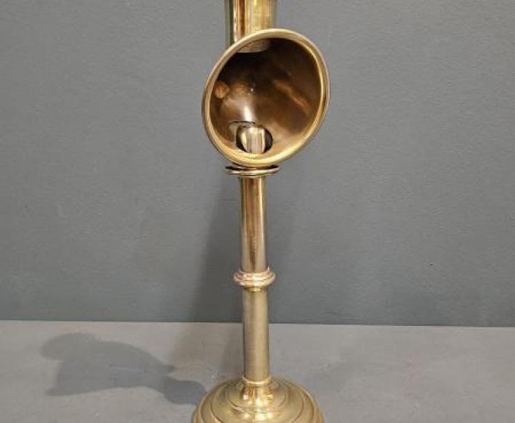 Victorian Brass Student Candle Lamp - Image 1