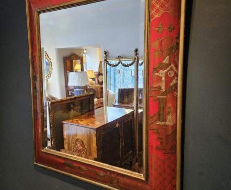 Edwardian Chinoiserie Framed Mirror  - Image 4