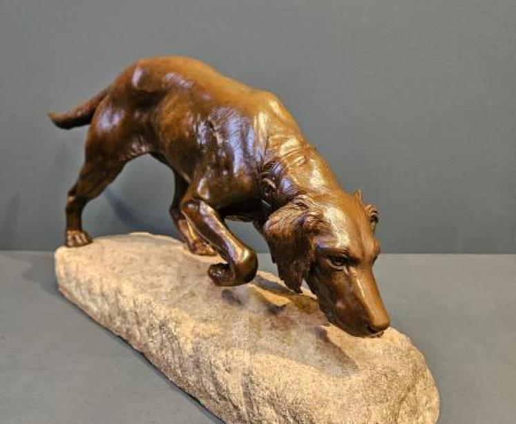 Bronze of a Pointer by Georges Gardet - Image 2