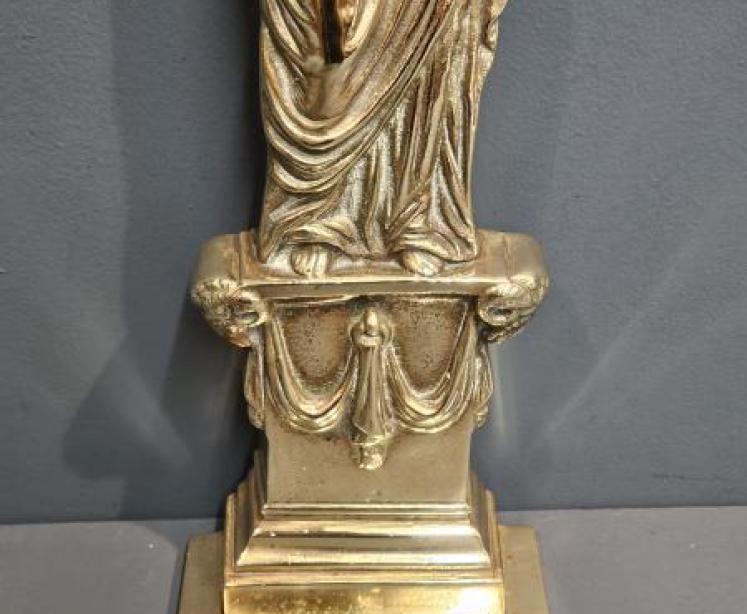 Victorian Weighted Brass Grecian Lady Door Stop - Image 2
