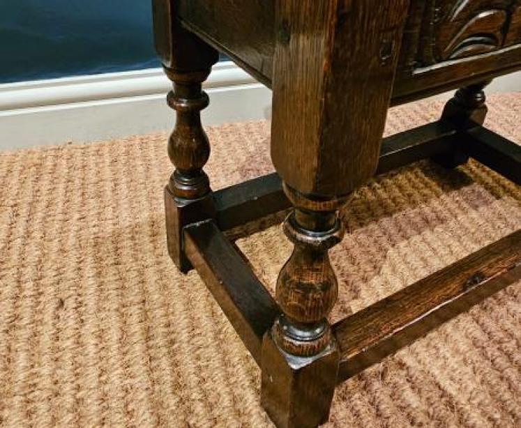 George III Oak Box Stool  - Image 5