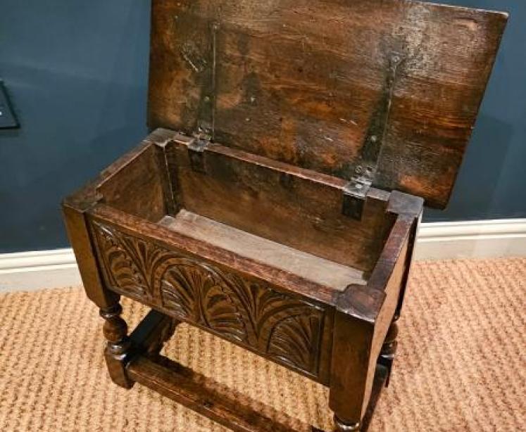 George III Oak Box Stool  - Image 6