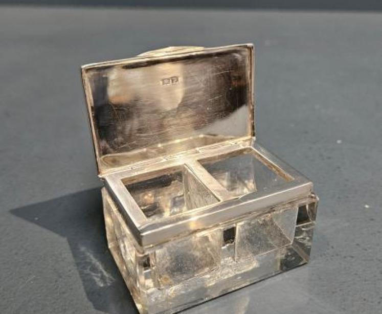 Silver and Crystal Stamp Box - Image 6