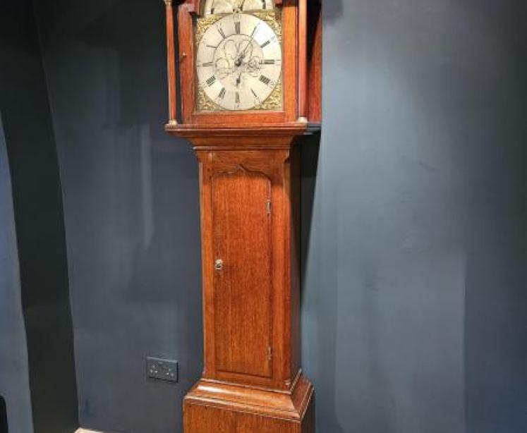 George III Oak Carlisle Longcase Clock  - Image 4