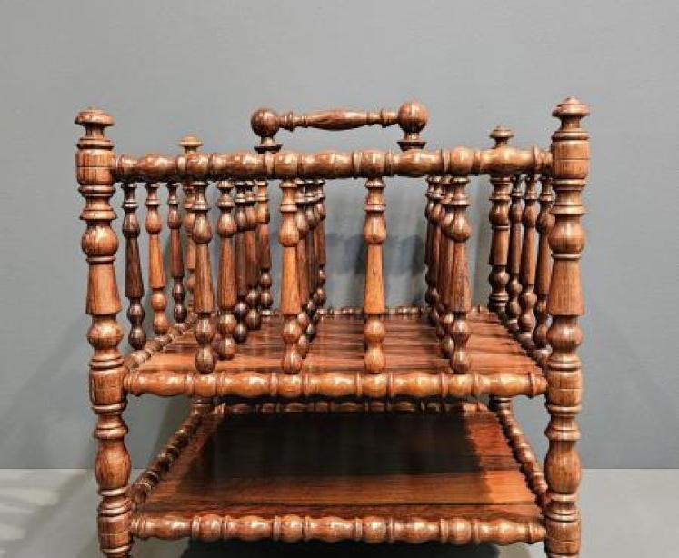 William IV Rosewood Canterbury or Magazine Stand - Image 4