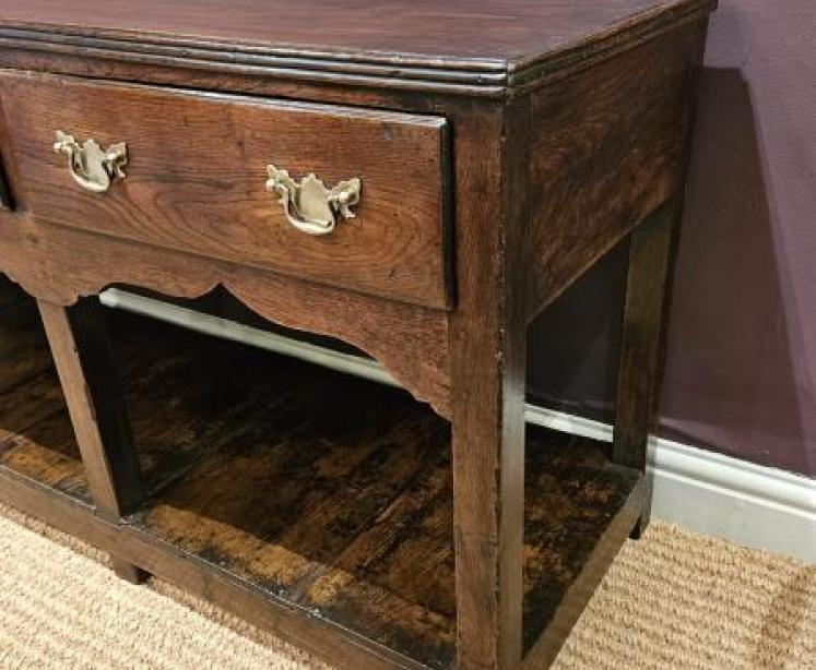 George II Oak Open Pot Board Dresser - Image 2
