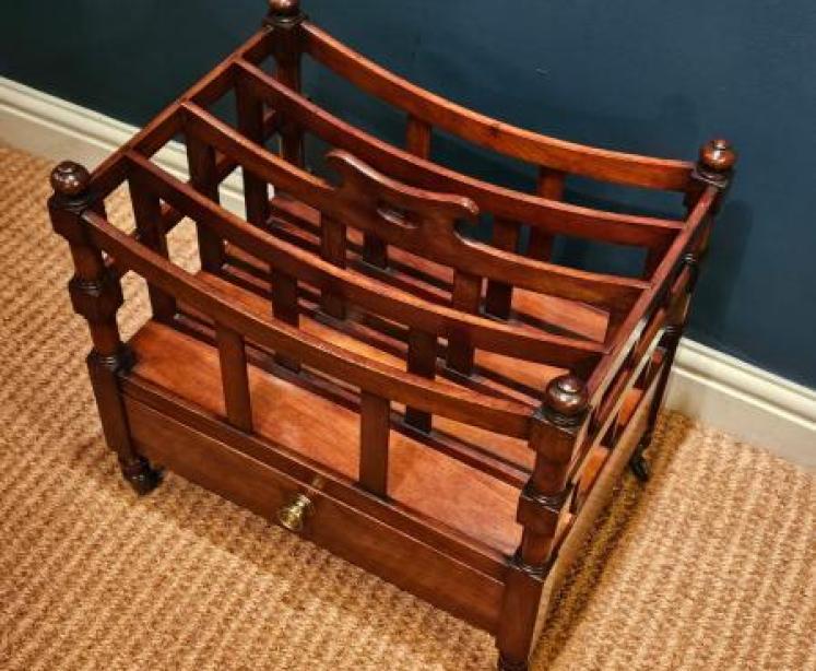 Early Victorian Mahogany Canterbury - Image 5