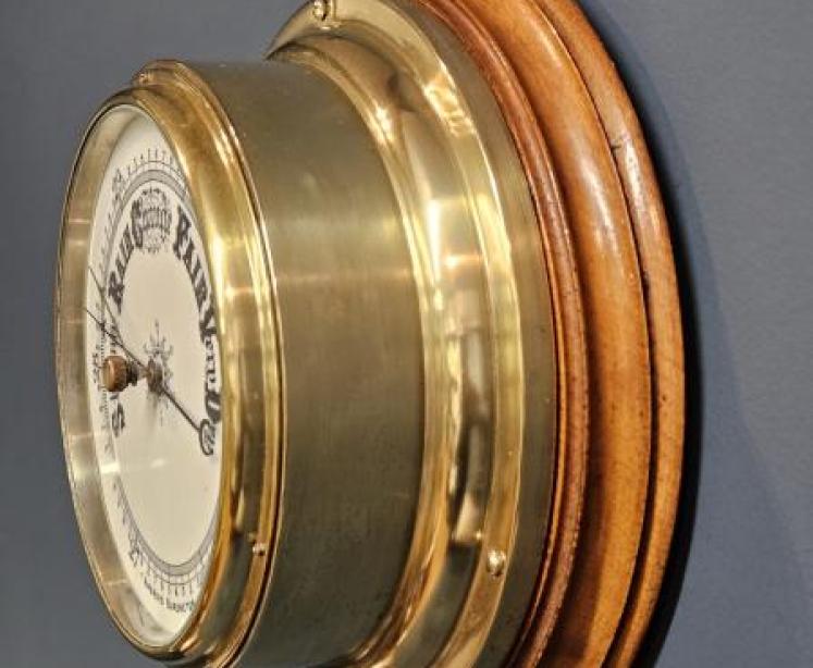 Victorian Ships Bulk Head Barometer - Image 6