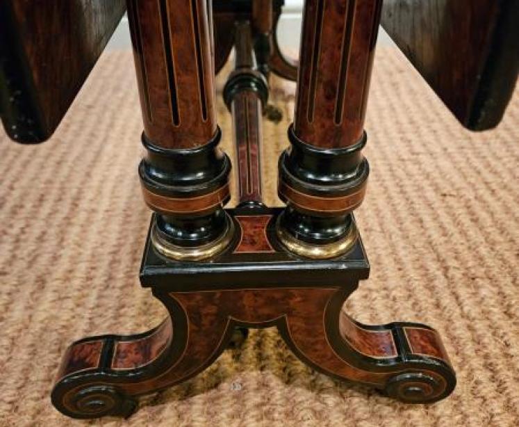 Victorian Amboyna Sutherland Table - Image 4