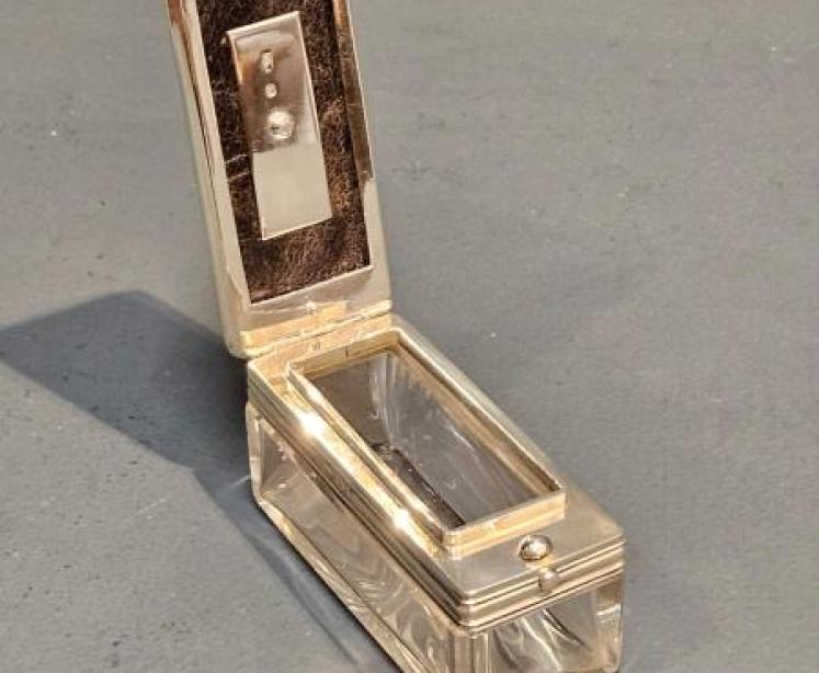 Victorian Silver Travelling Inkwell - Image 4