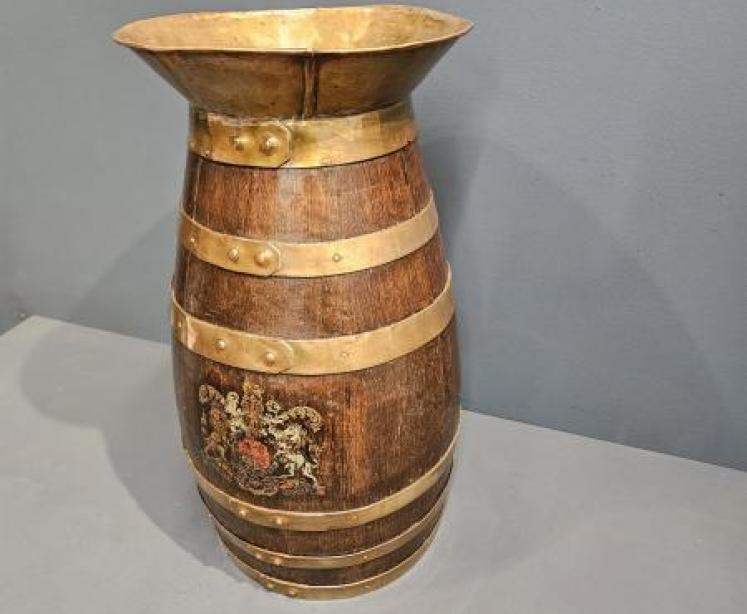 Victorian Brass Bound Spittoon - Image 5