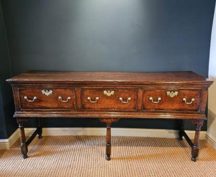 George III Oak Country House Dresser - Image 1