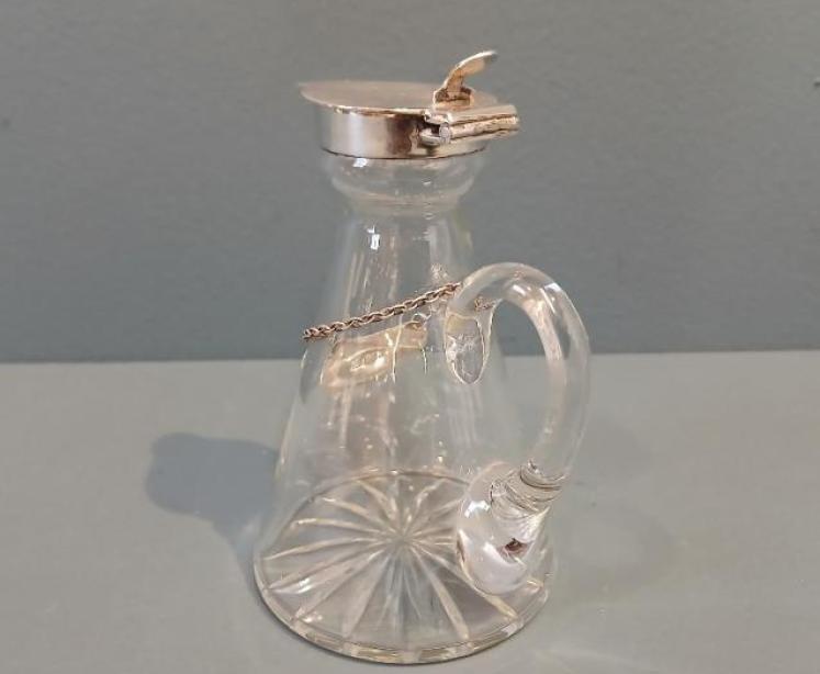 George V Silver Whisky Noggin & Label - Image 3