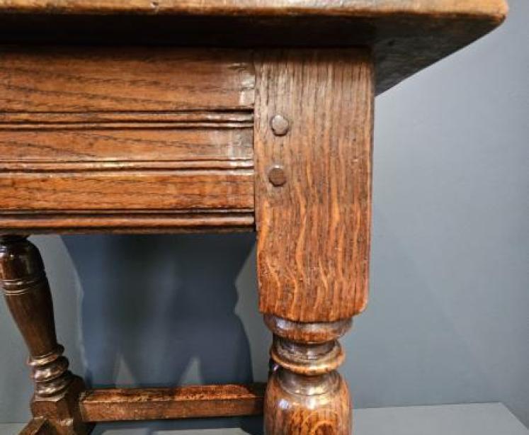 Superb George II Oak Joint Stool - Image 3