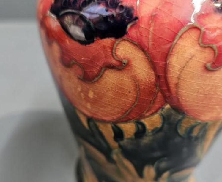 Early Moorcroft Big Poppy Vase - Image 4