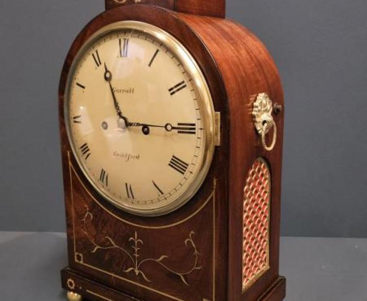 Regency Mahogany Double Fusee Bracket Clock - Image 2