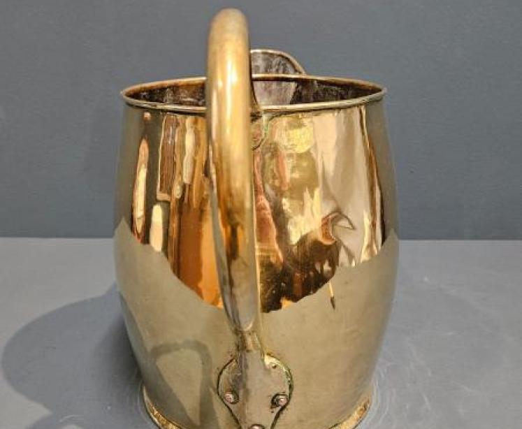 Large George III Country House Brass Jug - Image 5