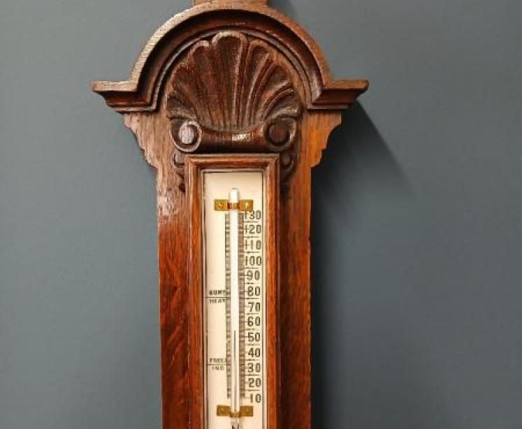 Small Victorian Negretti & Zambra Banjo Barometer - Image 3