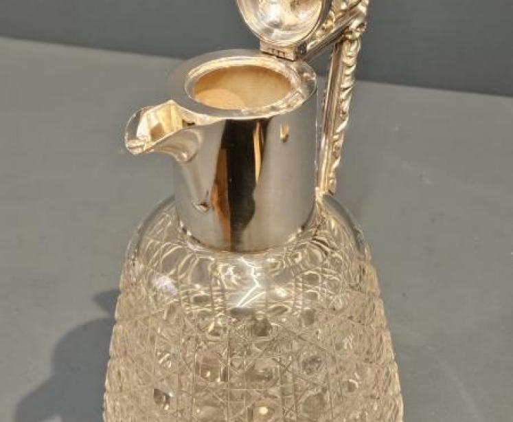 Victorian Silver and Crystal Claret Jug - Image 7