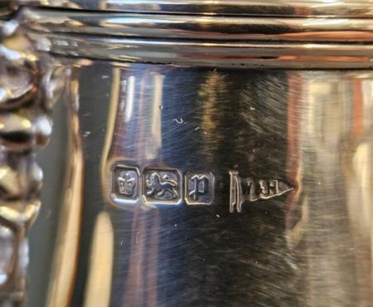 Edwardian Silver and Crystal Claret Jug - Image 4