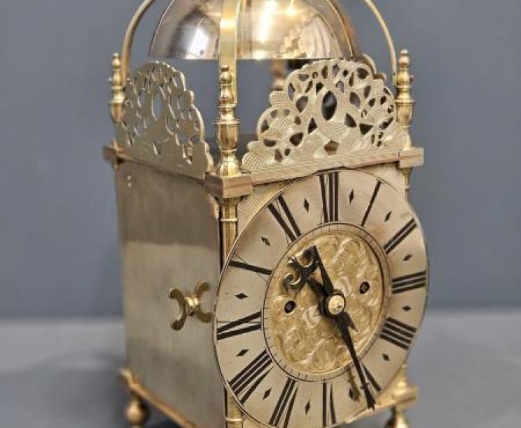 Victorian Double Fusee Lantern Clock - Image 4