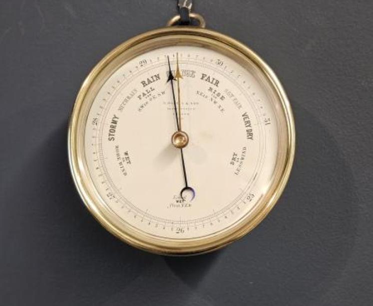 Victorian Brass Cased Marine Barometer - Image 1