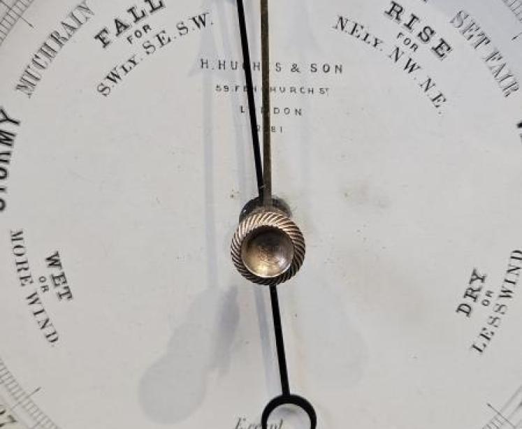 Victorian Brass Cased Marine Barometer - Image 5