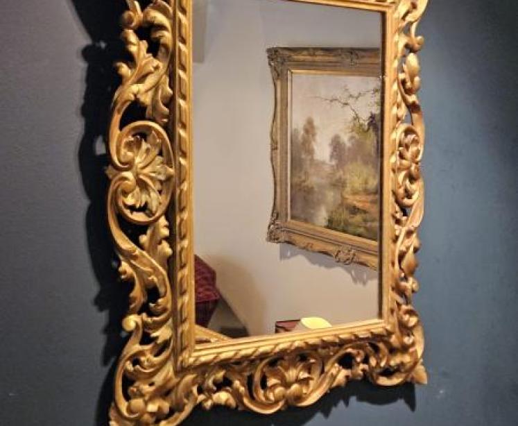 Victorian Timber Gilt Florentine Mirror - Image 2