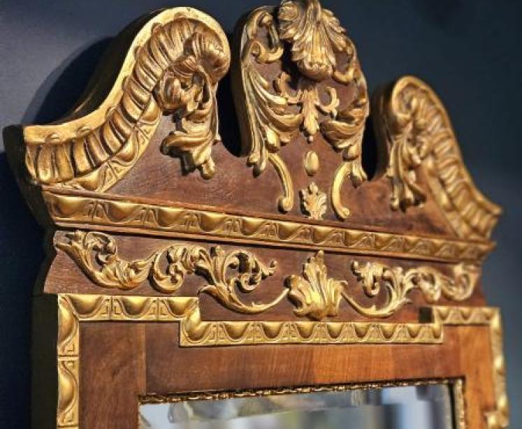 Quality Edwardian Walnut and Timber Gilt Mirror - Image 5