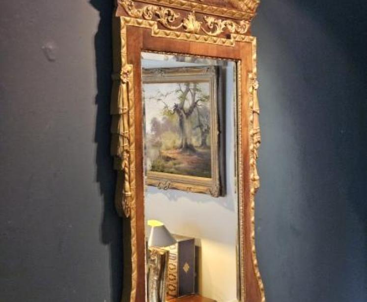 Quality Edwardian Walnut and Timber Gilt Mirror - Image 6