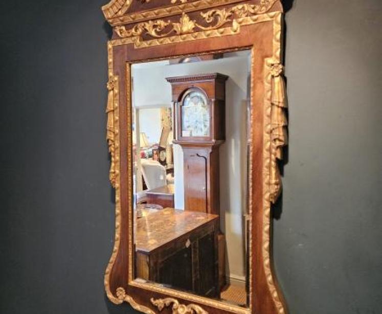 Quality Edwardian Walnut and Timber Gilt Mirror - Image 7