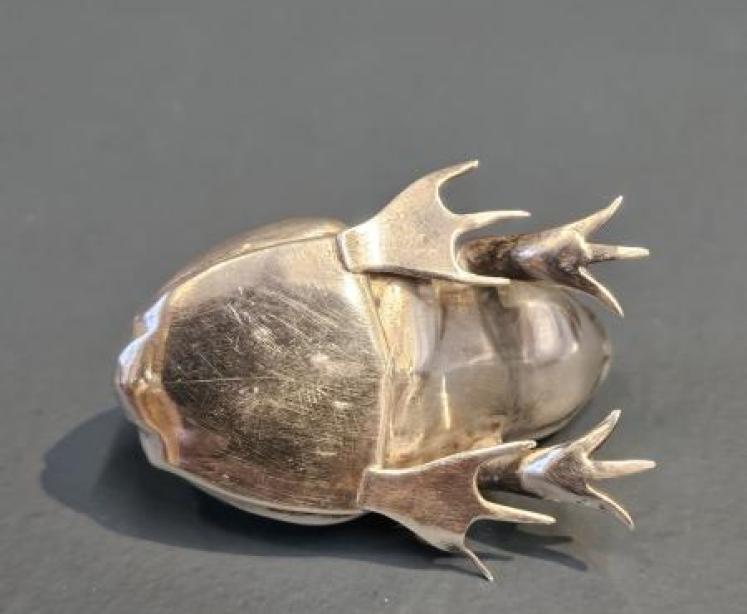 Edwardian Silver Frog Pin Cushion - Image 5