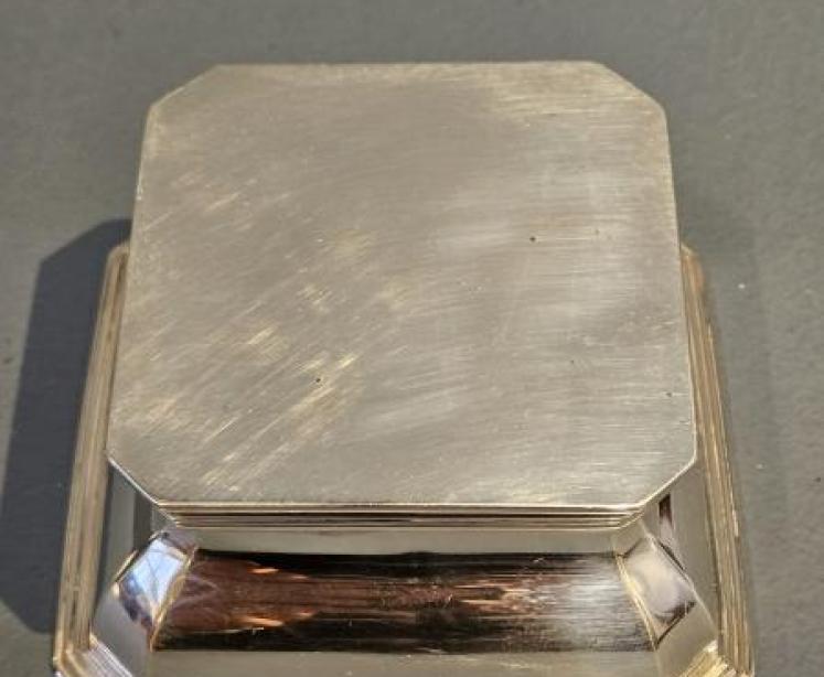 Fine Quality Victorian Silver Capstan Inkwell  - Image 4