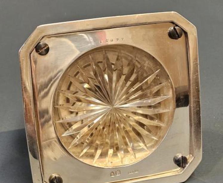 Fine Quality Victorian Silver Capstan Inkwell  - Image 6