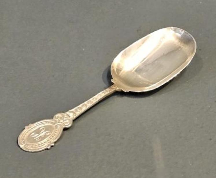 Victorian Silver Caddy Spoon by George Unite - Image 3