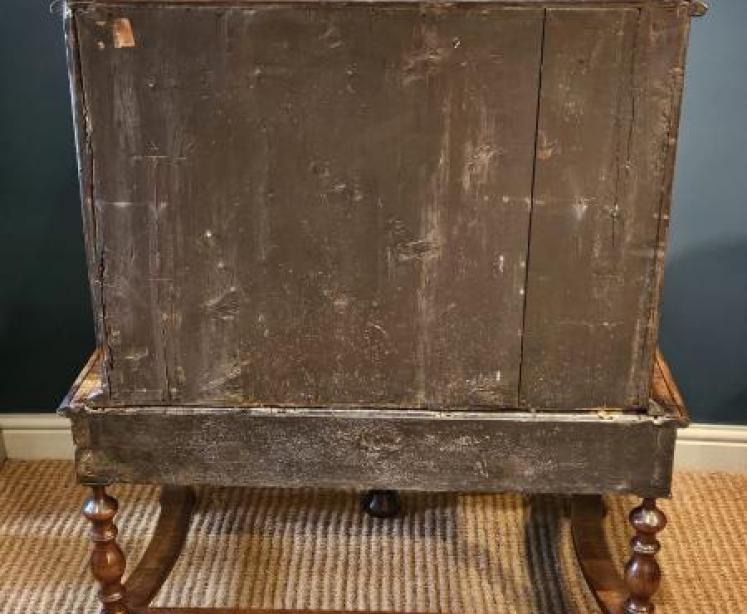 Outstanding Small William and Mary Walnut Chest on Stand - Image 3