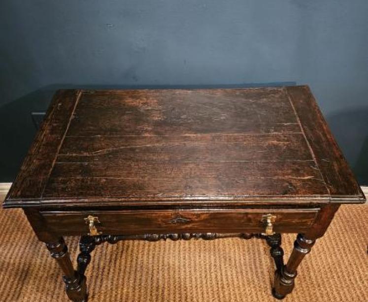 Georgian Oak and Elm Side Table - Image 4