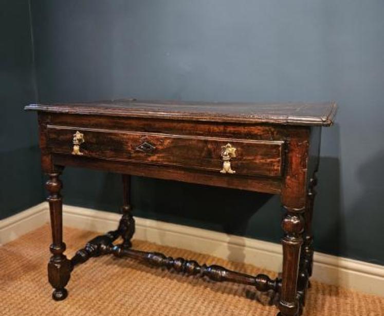 Georgian Oak and Elm Side Table - Image 6