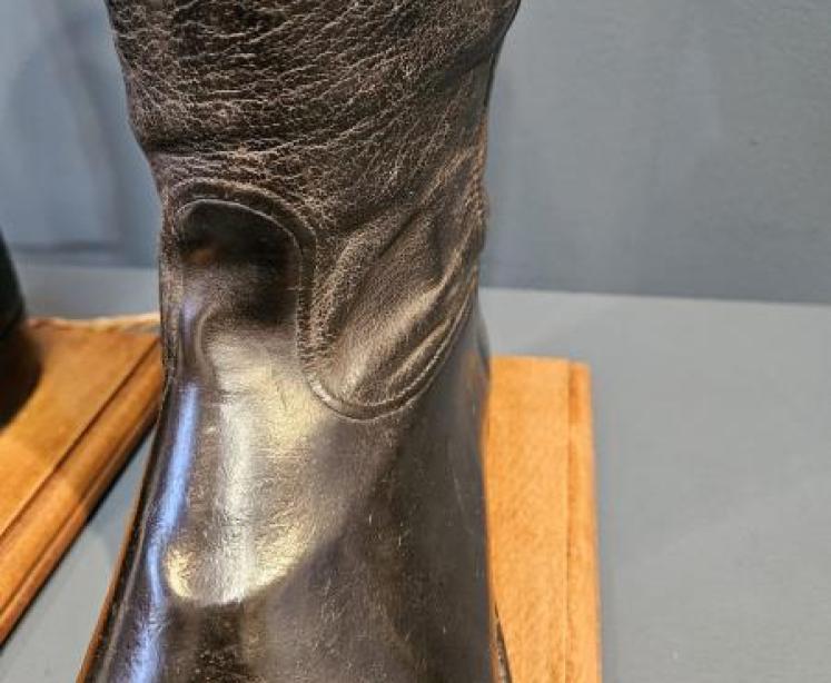 Pair of Edwardian Gents Leather Boot Table Lamps - Image 4