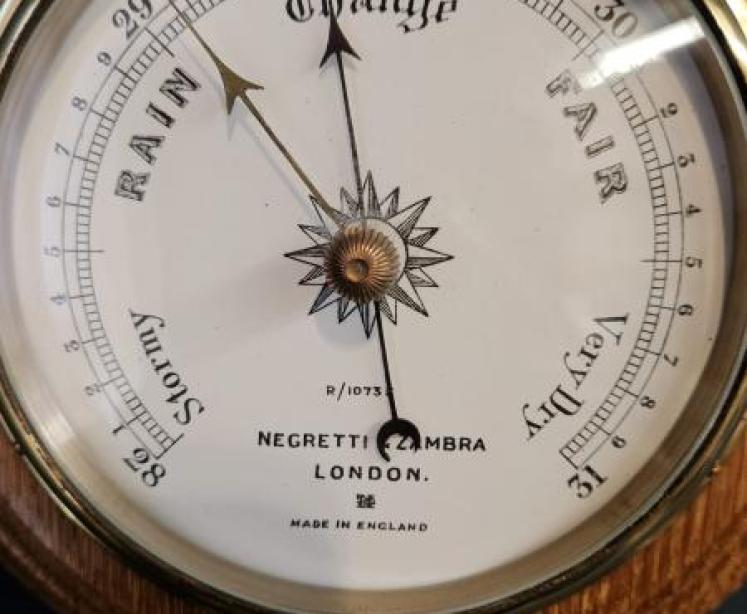 Negretti & Zambra Oak Cased Barometer - Image 3